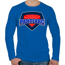 PRINTFASHION PARTIARC - Férfi hosszú ujjú póló - Királykék férfi póló