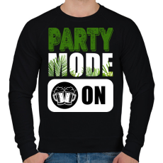 PRINTFASHION Party Mode ON - Férfi pulóver - Fekete