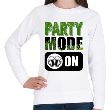 PRINTFASHION Party Mode ON - Női pulóver - Fehér női pulóver, kardigán