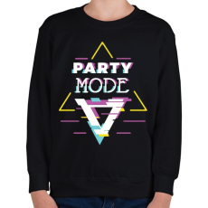 PRINTFASHION Party mood - Gyerek pulóver - Fekete