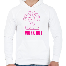 PRINTFASHION party-rock-gym - Férfi kapucnis pulóver - Fehér férfi pulóver, kardigán