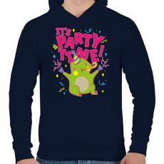 PRINTFASHION Party time - buli van ! - Férfi kapucnis pulóver - Sötétkék