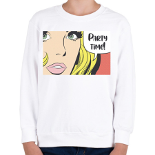 PRINTFASHION Party time! - Pop art - Gyerek pulóver - Fehér gyerek pulóver, kardigán