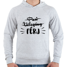PRINTFASHION Pasi - Vőlegény ->FÉRJ - Férfi kapucnis pulóver - Sport szürke