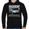 PRINTFASHION Passat  oversize - Férfi kapucnis pulóver - Fekete