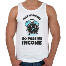 PRINTFASHION PASSZÍV JÖVEDELEM - Férfi atléta - Fehér atléta, trikó