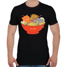 PRINTFASHION Pasta love - Férfi póló - Fekete férfi póló