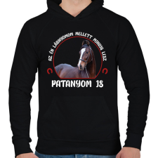 PRINTFASHION Patanyom - Férfi kapucnis pulóver - Fekete férfi pulóver, kardigán