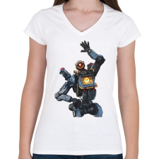 PRINTFASHION Pathefinder - Női V-nyakú póló - Fehér női póló