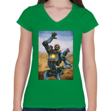 PRINTFASHION Pathfinder - Apex Legends - Női V-nyakú póló - Zöld női póló
