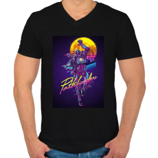 PRINTFASHION Pathfinder Retro - Apex Legends - Férfi V-nyakú póló - Fekete