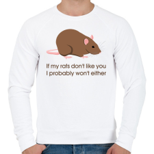 PRINTFASHION Patkány - Férfi pulóver - Fehér férfi pulóver, kardigán