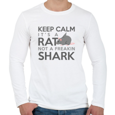 PRINTFASHION Patkány, nem cápa - Férfi hosszú ujjú póló - Fehér
