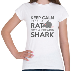 PRINTFASHION Patkány, nem cápa - Női póló - Fehér