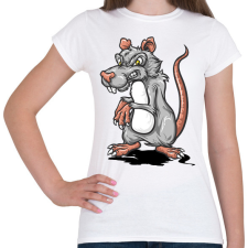 PRINTFASHION patkány - Női póló - Fehér női póló