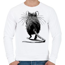 PRINTFASHION Patkány rajz - Férfi pulóver - Fehér