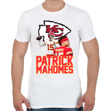 PRINTFASHION Patrick Mahomes - Férfi póló - Fehér férfi póló
