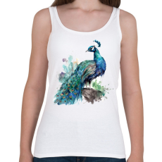 PRINTFASHION páva - Női atléta - Fehér