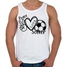 PRINTFASHION Peace love soccer 2 - Férfi atléta - Fehér atléta, trikó