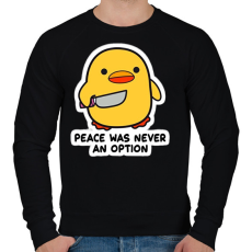 PRINTFASHION Peace was never an option - Férfi pulóver - Fekete