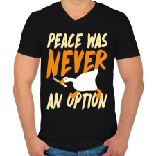 PRINTFASHION Peace was never an option - Férfi V-nyakú póló - Fekete férfi póló