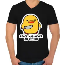 PRINTFASHION Peace was never an option - Férfi V-nyakú póló - Fekete férfi póló