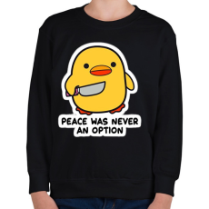 PRINTFASHION Peace was never an option - Gyerek pulóver - Fekete