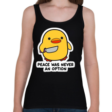PRINTFASHION Peace was never an option - Női atléta - Fekete
