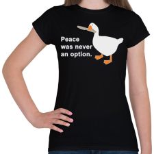 PRINTFASHION Peace was - Női póló - Fekete női póló