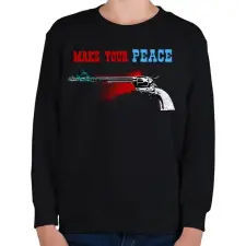PRINTFASHION PEACEMAKER - Gyerek pulóver - Fekete gyerek pulóver, kardigán