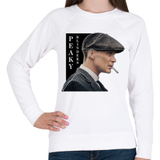 PRINTFASHION Peaky Blinders - Tommy Shelby vonalas - Női pulóver - Fehér női pulóver, kardigán