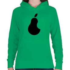 PRINTFASHION Pear Black - Női kapucnis pulóver - Zöld