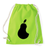 PRINTFASHION Pear Black - Sportzsák, Tornazsák - Limezöld