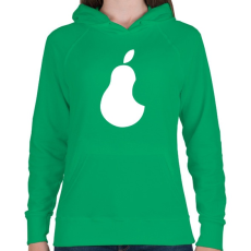 PRINTFASHION Pear White - Női kapucnis pulóver - Zöld