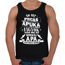 PRINTFASHION Pecás apuka - Férfi atléta - Fekete atléta, trikó