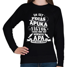 PRINTFASHION Pecás apuka - Női pulóver - Fekete