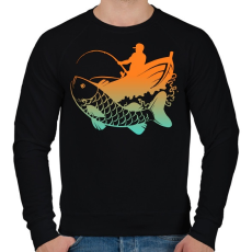 PRINTFASHION pecás - Férfi pulóver - Fekete