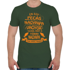 PRINTFASHION Pecás nagypapa vagyok - Férfi póló - Katonazöld férfi póló