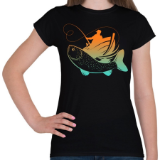 PRINTFASHION pecás - Női póló - Fekete női póló
