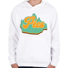 PRINTFASHION Pécs - Gyerek kapucnis pulóver - Fehér