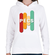 PRINTFASHION Pécs - Színes - Női kapucnis pulóver - Fehér
