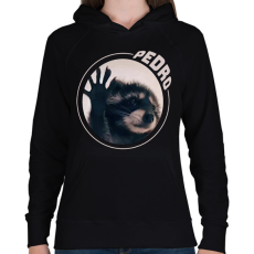 PRINTFASHION Pedro Pedro - Női kapucnis pulóver - Fekete