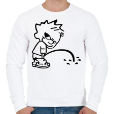 PRINTFASHION pee boy - Férfi pulóver - Fehér férfi pulóver, kardigán