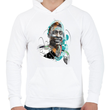PRINTFASHION Pelé - Férfi kapucnis pulóver - Fehér férfi pulóver, kardigán