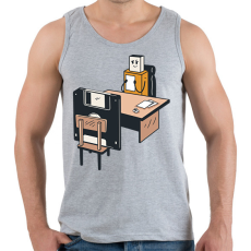 PRINTFASHION Pendrive vs floppy - Férfi atléta - Sport szürke