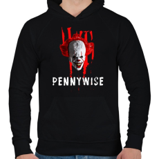 PRINTFASHION pennywise2 - Férfi kapucnis pulóver - Fekete
