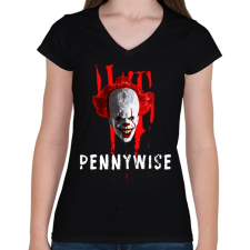 PRINTFASHION pennywise2 - Női V-nyakú póló - Fekete női póló