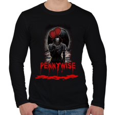 PRINTFASHION pennywise-bloody - Férfi hosszú ujjú póló - Fekete férfi póló