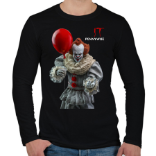 PRINTFASHION pennywise - Férfi hosszú ujjú póló - Fekete férfi póló