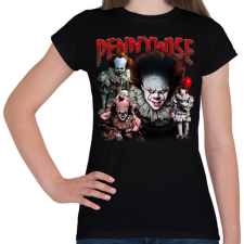 PRINTFASHION Pennywise - Női póló - Fekete női póló